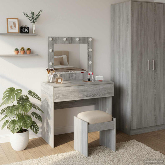 Sminkbord Grå 83 x 40 x 70 cm