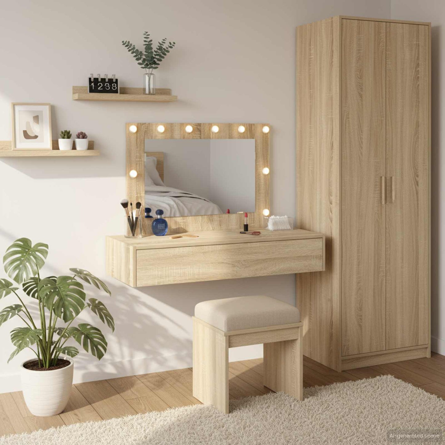 Sminkbord Brun 100 x 40 x 70 cm
