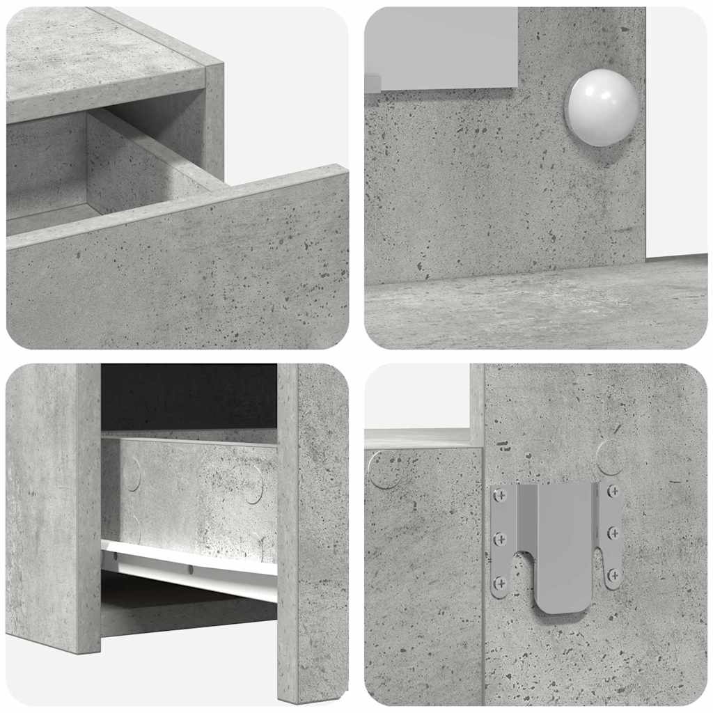Sminkbord Grå 100 x 40 x 70 cm