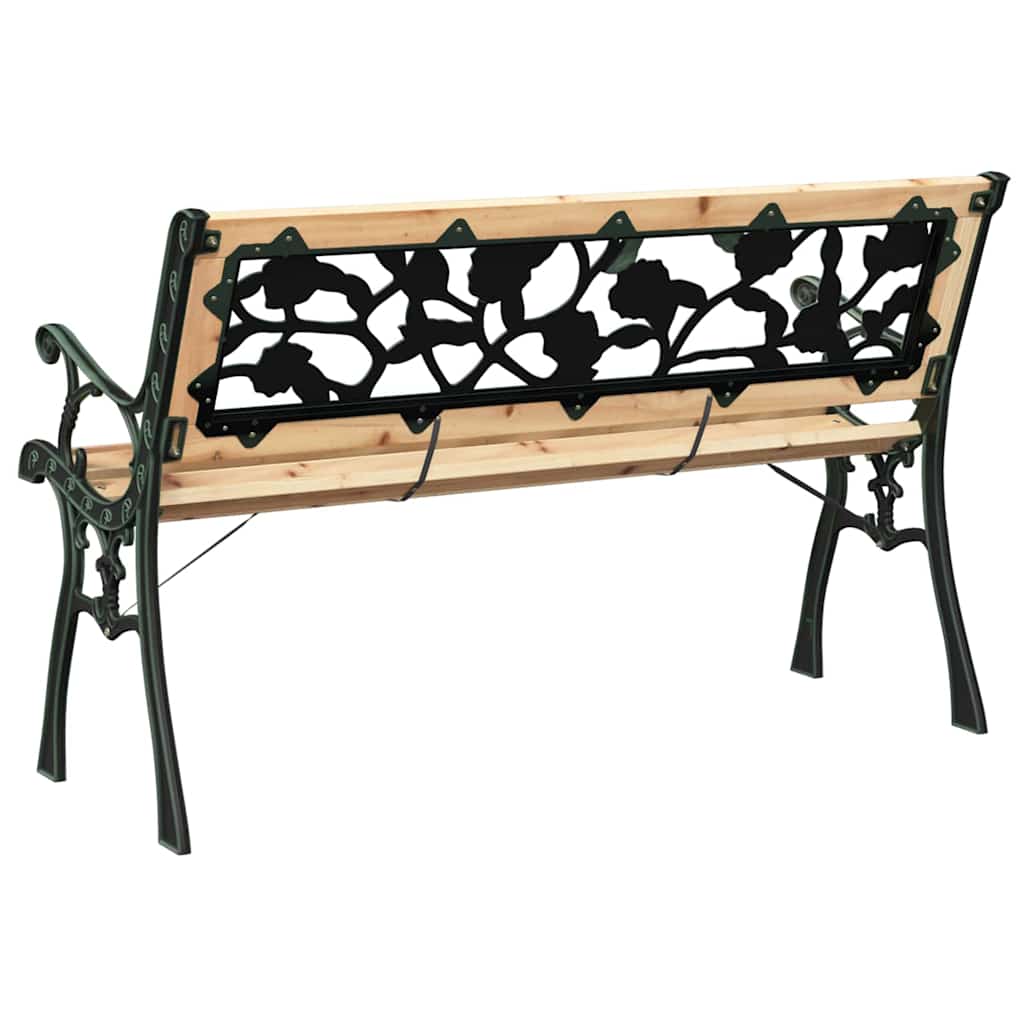 Trädgårdsbänk Trä med kudde Brun 116 x 54 x 73 cm trä