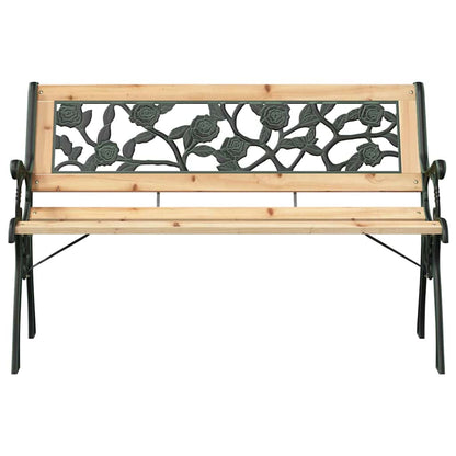 Trädgårdsbänk Trä med kudde Brun 116 x 54 x 73 cm trä
