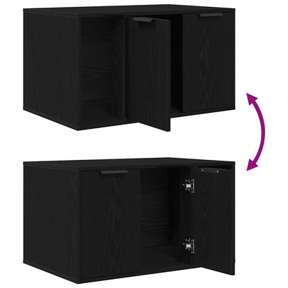 Kattmöbel Kattlåda Svart Ek 80x50x45 cm