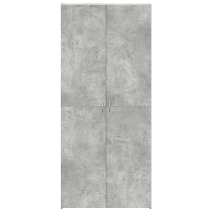 Skoställ Grå Skoskåp med hylla 80 x 35.5 x 180 cm