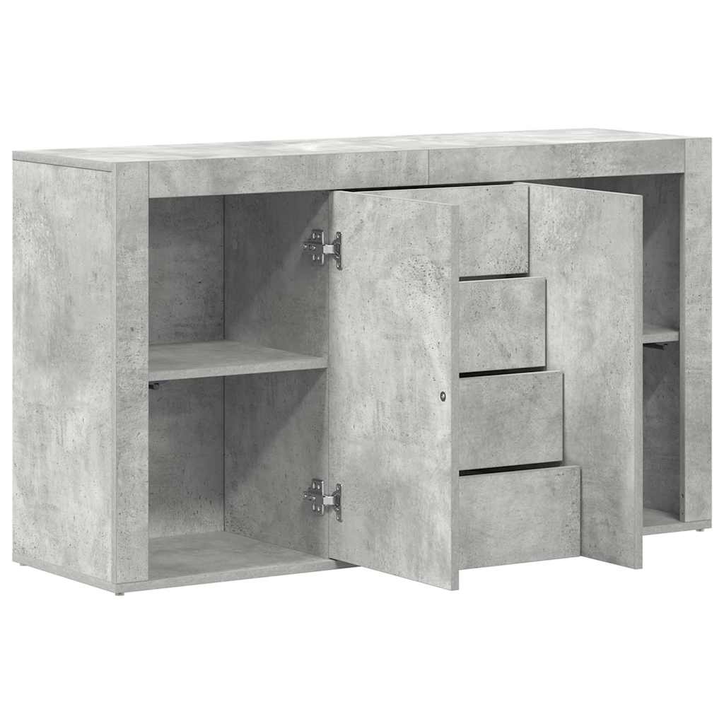 Skänk Betonggrå med låda 120 x 36 x 69 cm