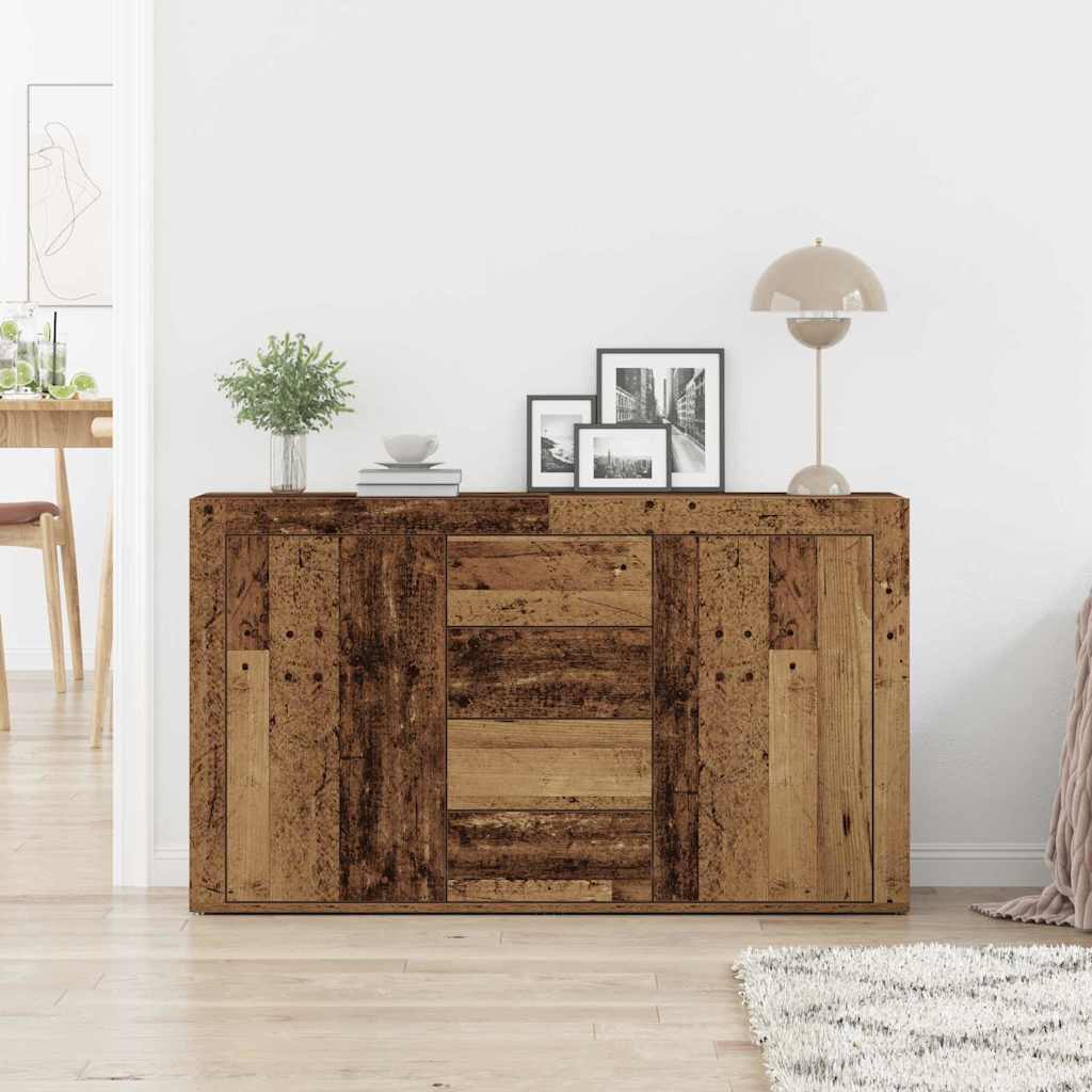 Skänk Åldrat Trä med låda 120 x 36 x 69 cm