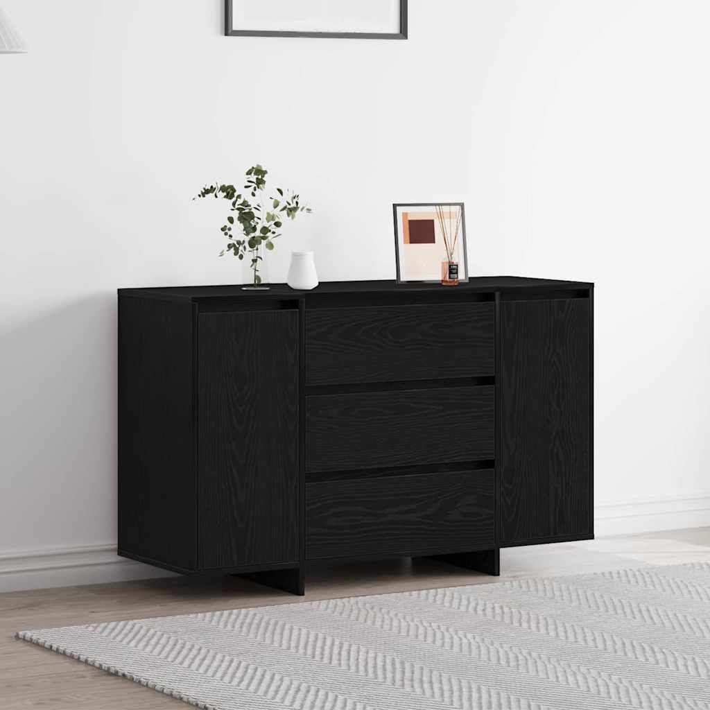 Skänk Svart Ek med låda 120 x 41 x 75 cm