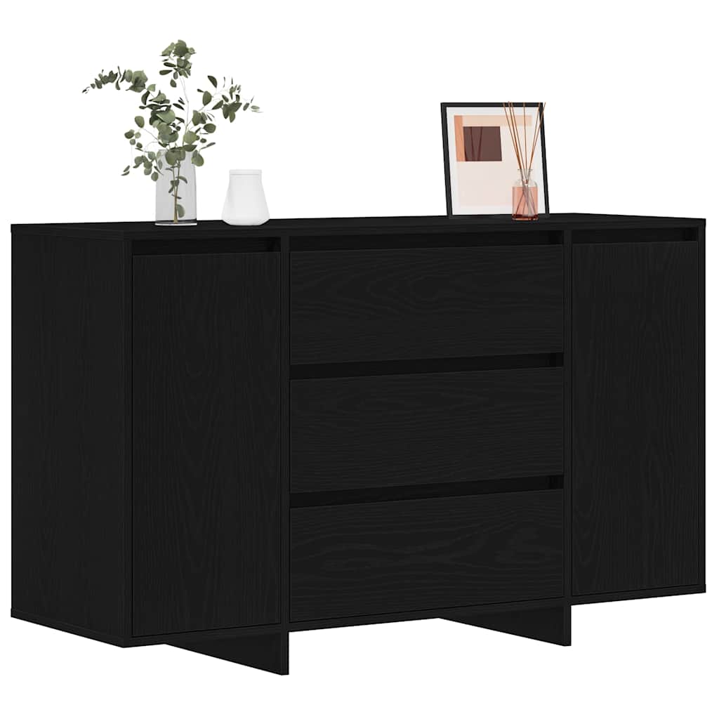 Skänk Svart Ek med låda 120 x 41 x 75 cm