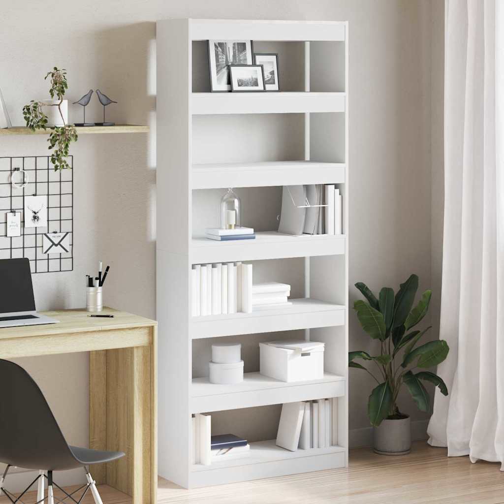 Bokhylla Vit med hylla 80 x 30 x 198 cm