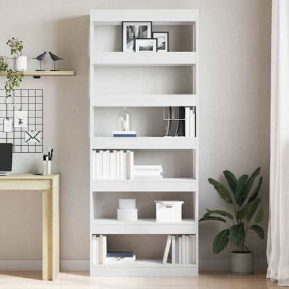 Bokhylla Vit med hylla 80 x 30 x 198 cm