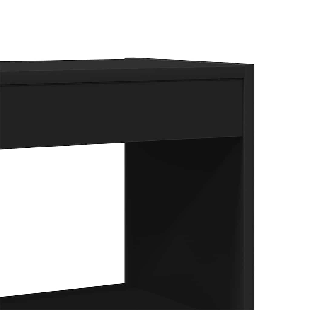 Bokhylla Svart med hylla 80 x 30 x 198 cm