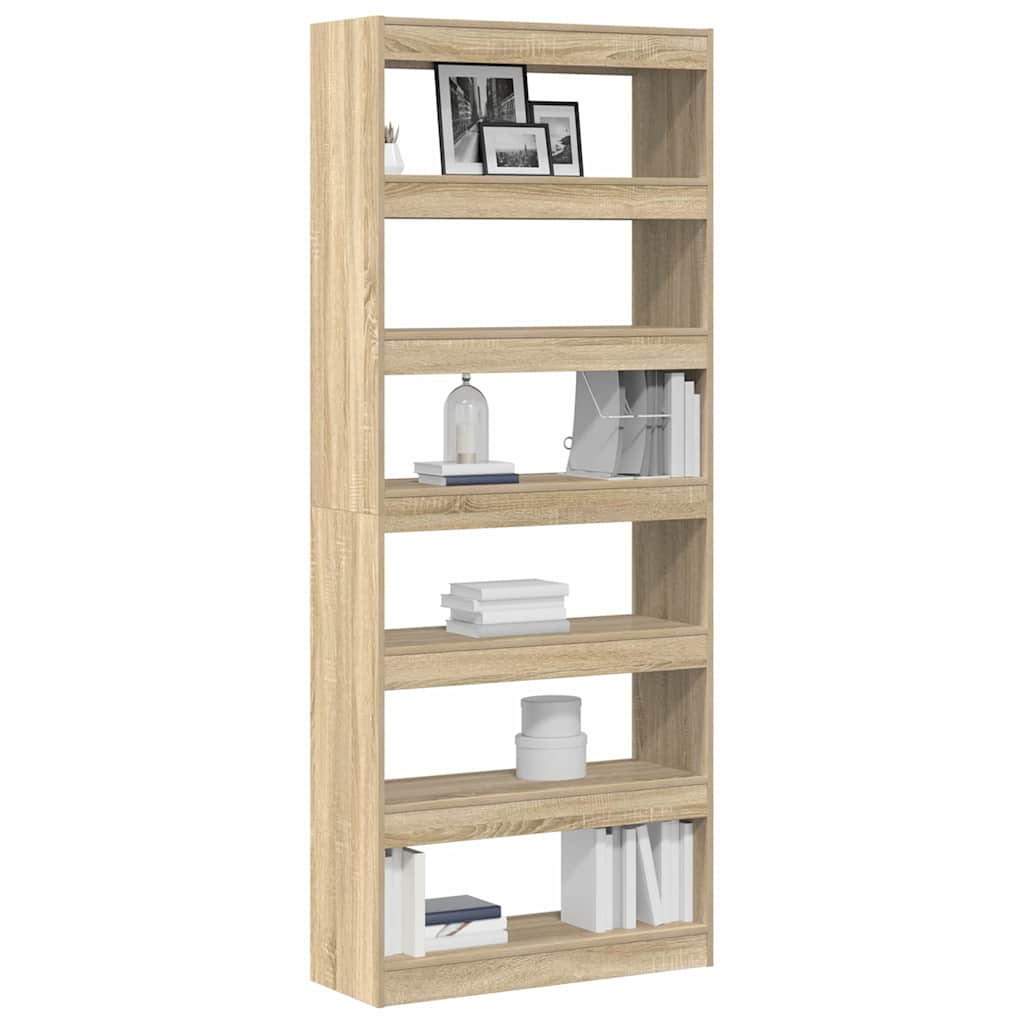 Bokhylla Sonoma Ek med hylla 80 x 30 x 198 cm