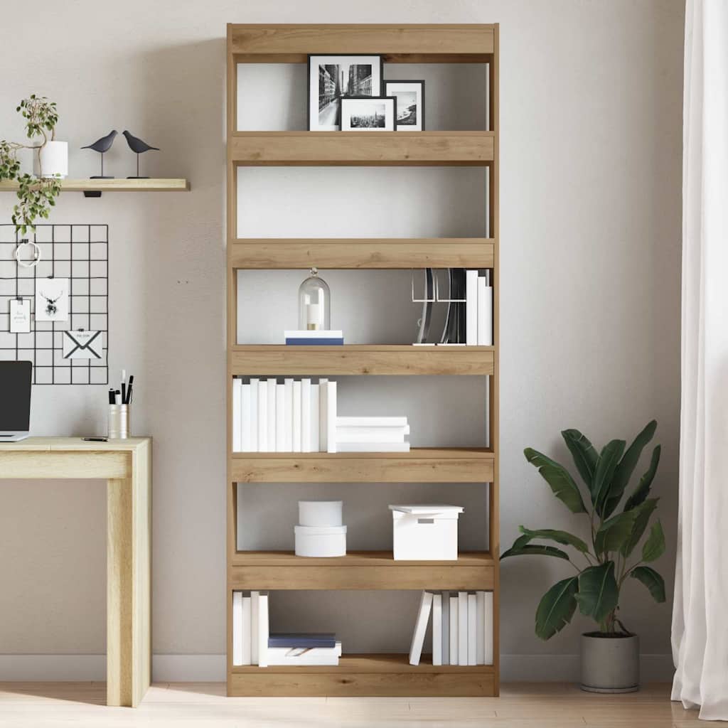 Bokhylla Artisan Ek med hylla 80 x 30 x 198 cm