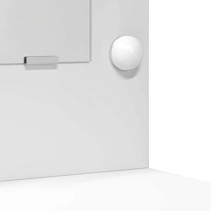 Smyckebord med spegelbelysning 3 pcs Vit Konstruerat trä