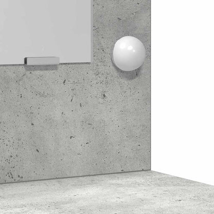 Smyckebord med spegelbelysning 3 pcs Betonggrå Konstruerat trä