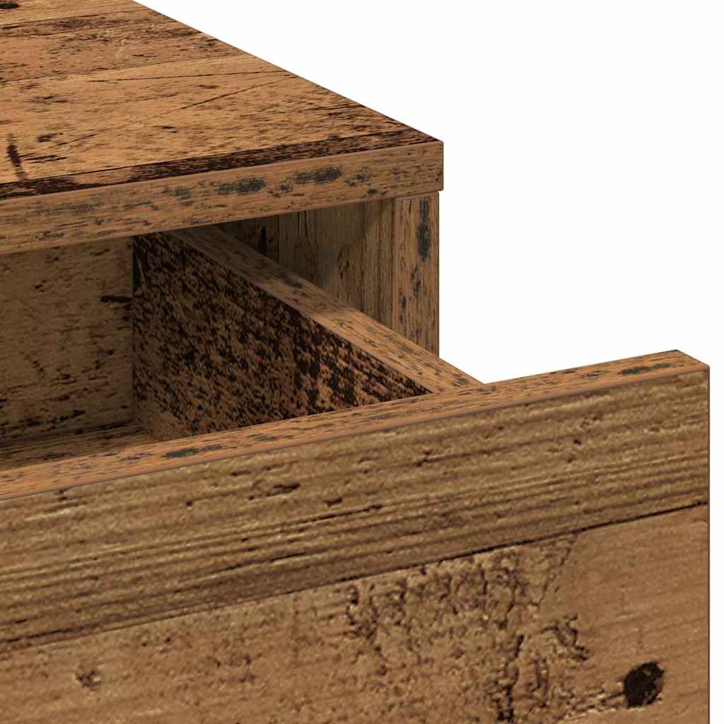 Smyckebord med låda 3 pcs Brun 40 x 41 x 135 cm Konstruerat trä