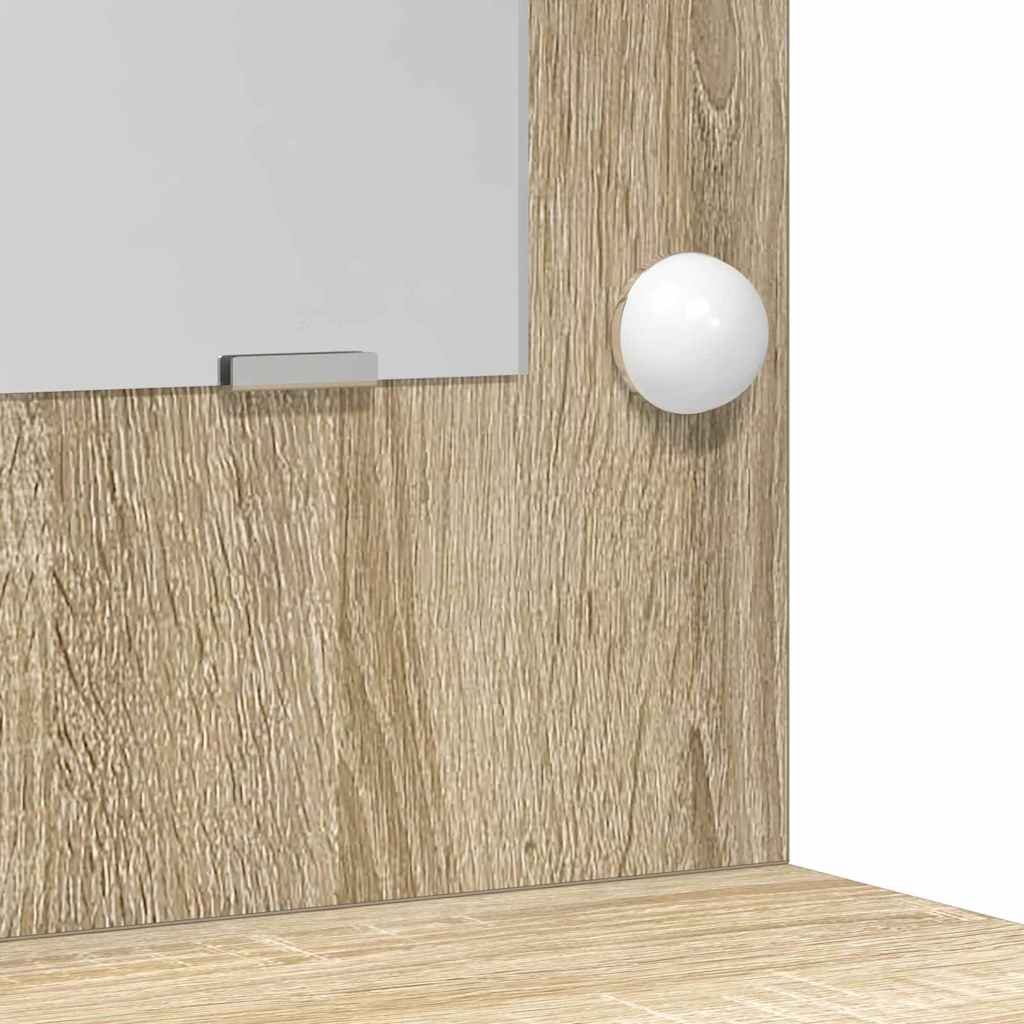 Smyckebord med låda 2 pcs Brun 50 x 41 x 135 cm Konstruerat trä