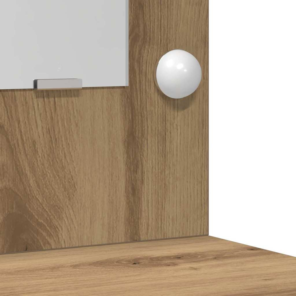 Smyckebord med låda 2 pcs Brun 50 x 41 x 135 cm Konstruerat trä