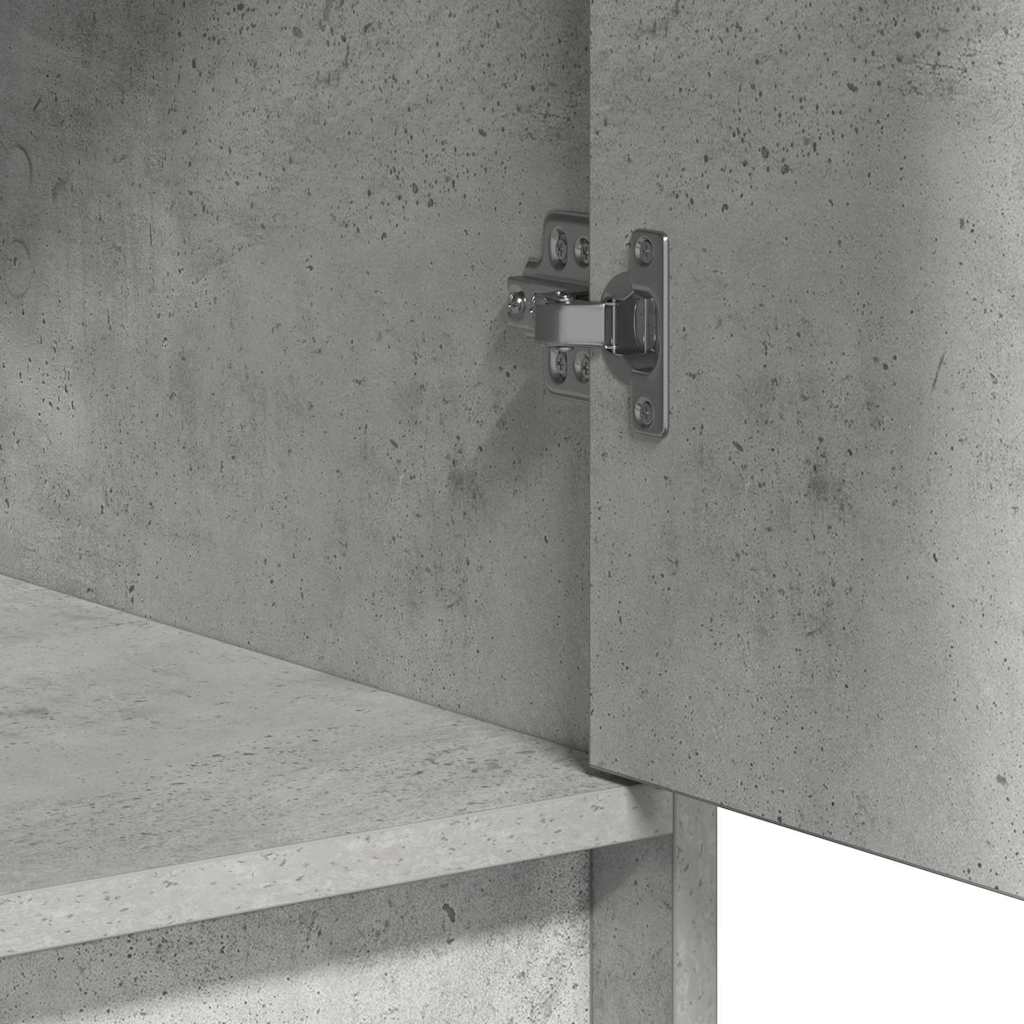 Smyckebord med spegelbelysning 3 pcs Grå Konstruerat trä