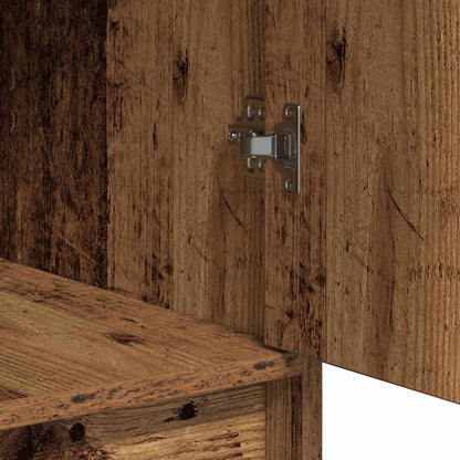 Smyckebord med spegelbelysning 3 pcs Brun Konstruerat trä