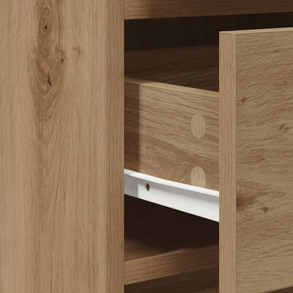 Smyckebord med spegelbelysning 3 pcs Brun Konstruerat trä