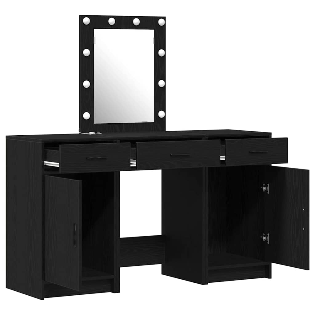 Sminkbord Svart 50 x 41 x 135 cm