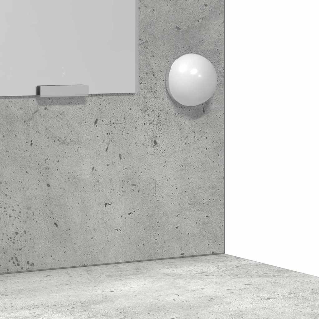 Smyckebord med spegelbelysning 2 pcs Grå Konstruerat trä