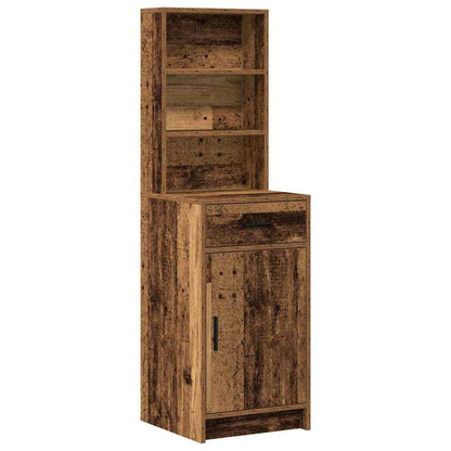 Smyckebord med spegelbelysning 2 pcs Brun Konstruerat trä