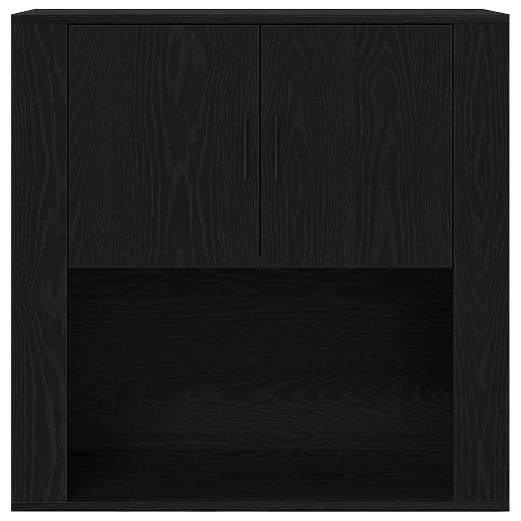 Skåp Svart Ek 80 x 33 x 150 cm