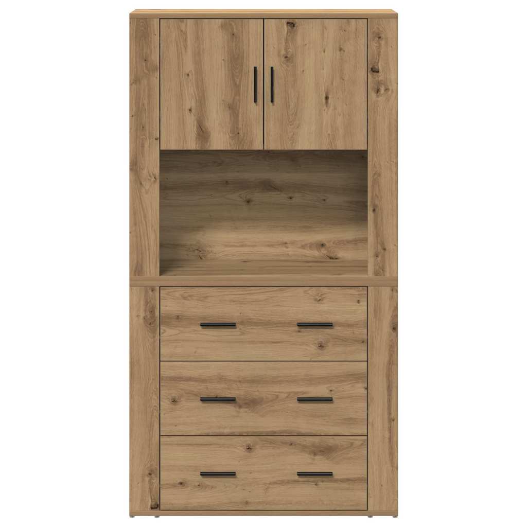 Skåp Artisan Ek med låda 80 x 33 x 150 cm
