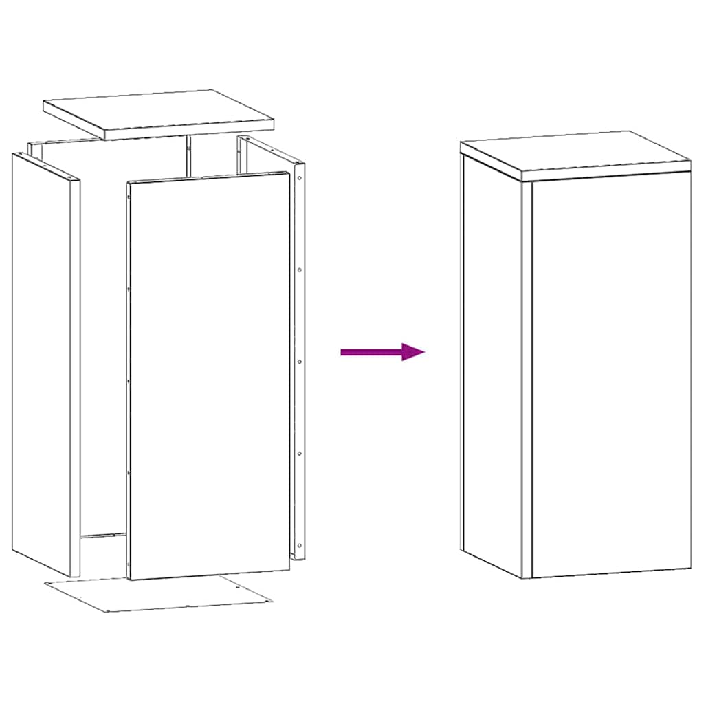 Utomhus Blomställning Växtstöd Piedestal 2 pcs Rostig 24 x 24 x 55 cm Väderbeständig stål