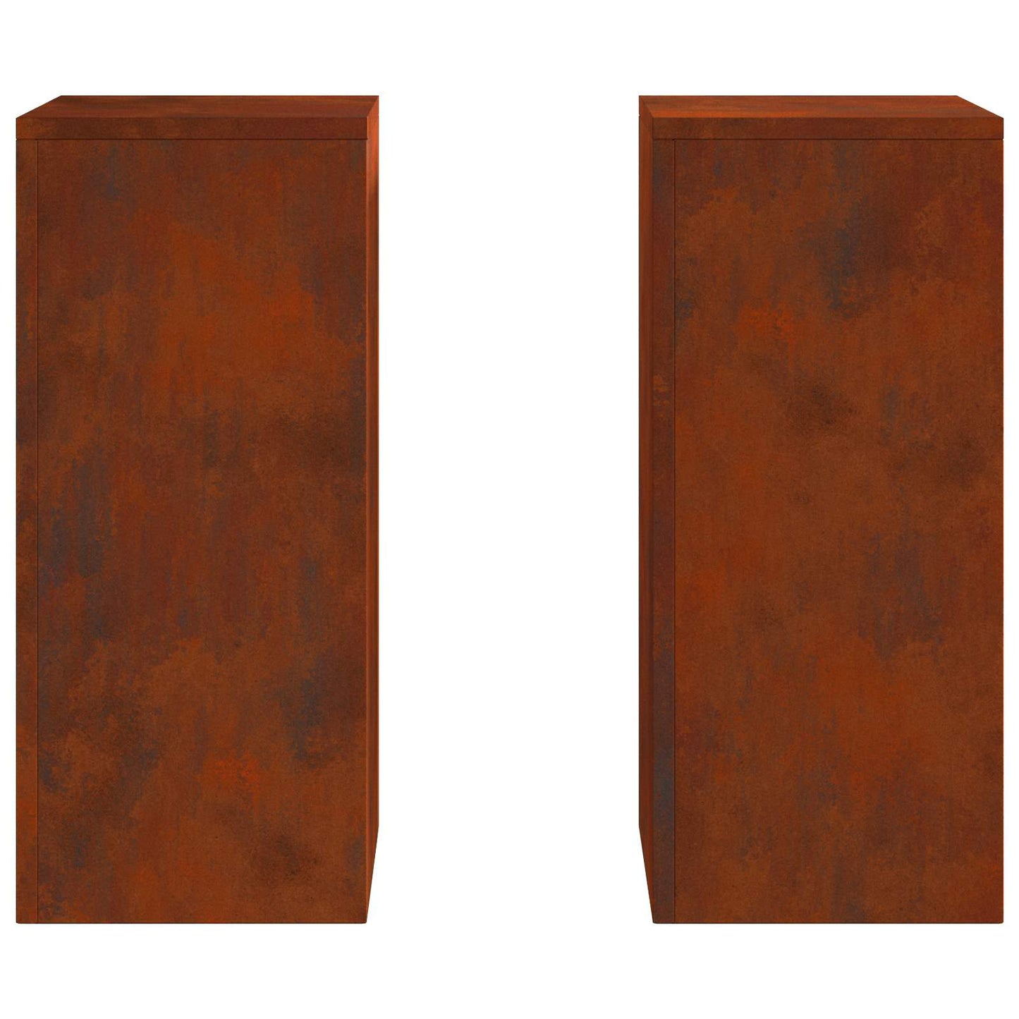 Utomhus Blomställning Växtstöd Piedestal 2 pcs Rostig 24 x 24 x 55 cm Väderbeständig stål