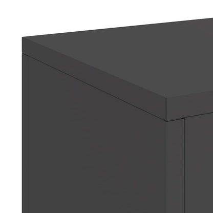 Utomhus Blomställning Växtstöd Piedestal 2 pcs Svart 24 x 24 x 75 cm Stål