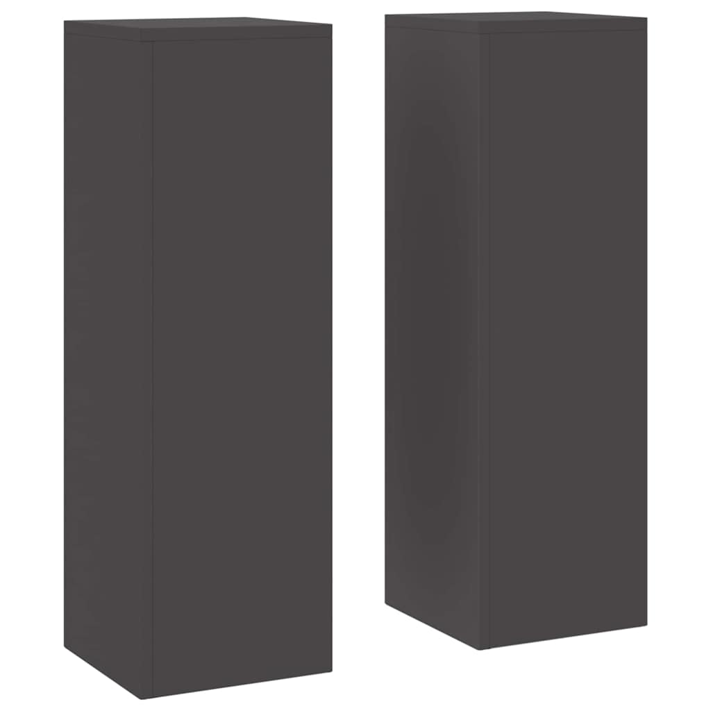 Utomhus Blomställning Växtstöd Piedestal 2 pcs Svart 24 x 24 x 75 cm Stål