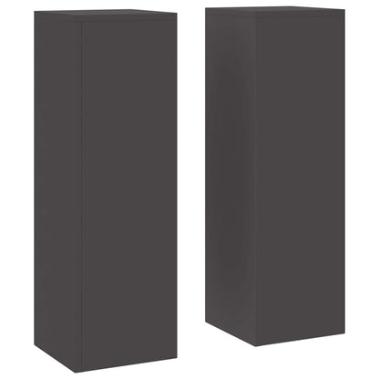 Utomhus Blomställning Växtstöd Piedestal 2 pcs Svart 24 x 24 x 75 cm Stål