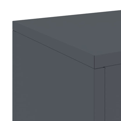 Utomhus Blomställning Växtstöd Piedestal 2 pcs Antracit 24 x 24 x 75 cm Stål