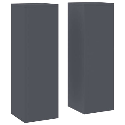 Utomhus Blomställning Växtstöd Piedestal 2 pcs Antracit 24 x 24 x 75 cm Stål