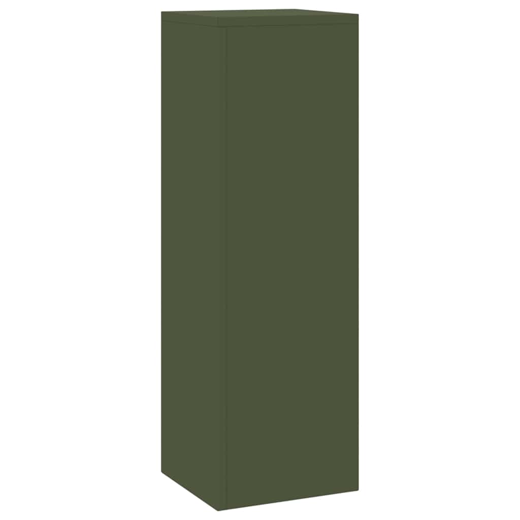 Utomhus Blomställning Växtstöd Piedestal 2 pcs Olivgrön 24 x 24 x 75 cm Stål