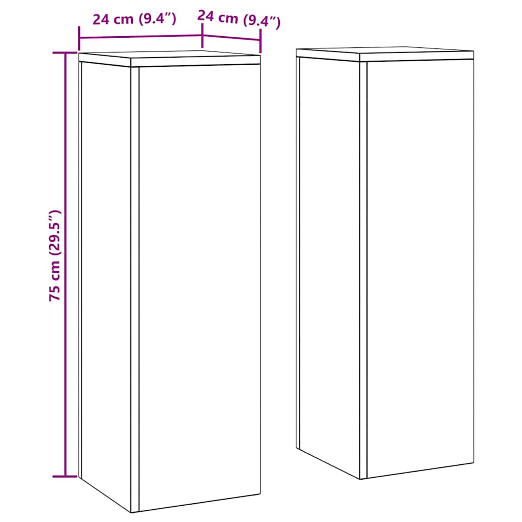 Utomhus Blomställning Växtstöd Piedestal 2 pcs Olivgrön 24 x 24 x 75 cm Stål