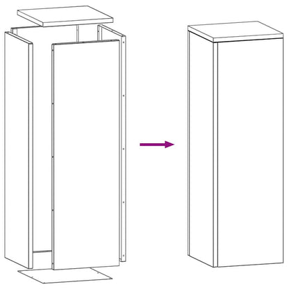 Utomhus Blomställning Växtstöd Piedestal 2 pcs Rostig 24 x 24 x 75 cm Väderbeständig stål
