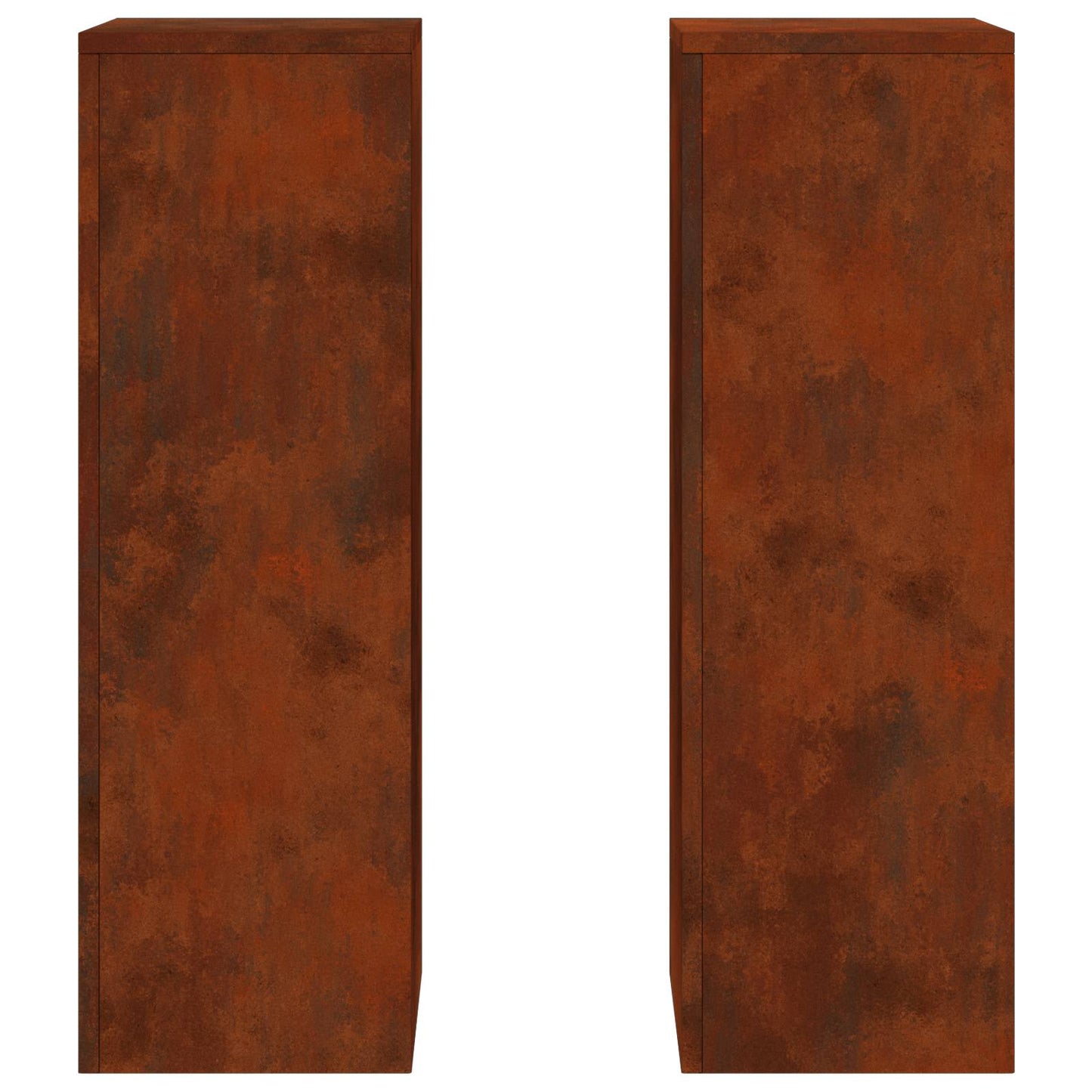 Utomhus Blomställning Växtstöd Piedestal 2 pcs Rostig 24 x 24 x 75 cm Väderbeständig stål