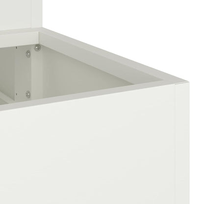 Utomhus Blomkruka Metall Vit 90 x 90 x 35 cm Kallvalsat stål
