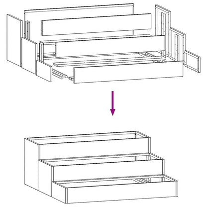 Utomhus Blomkruka Metall Vit 90 x 90 x 35 cm Kallvalsat stål