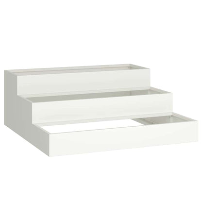 Utomhus Blomkruka Metall Vit 90 x 90 x 35 cm Kallvalsat stål