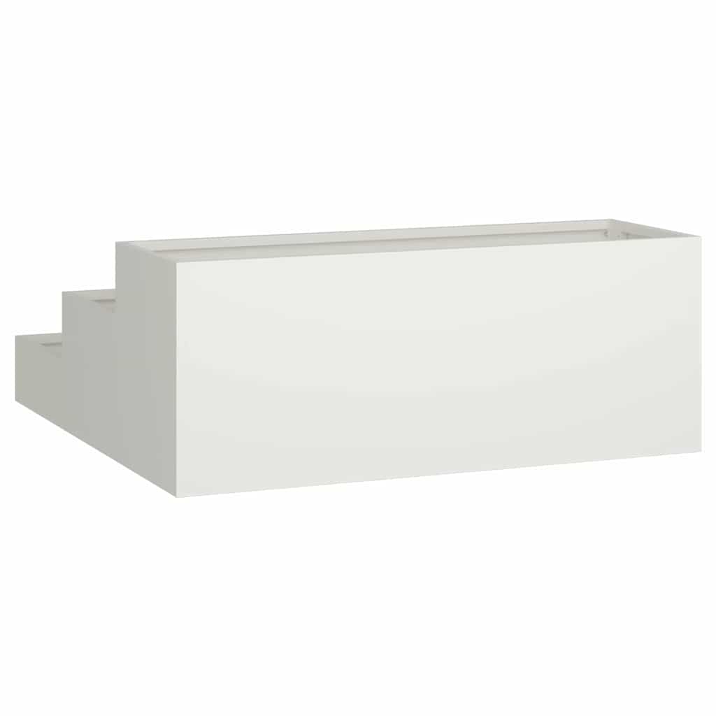 Utomhus Blomkruka Metall Vit 90 x 90 x 35 cm Kallvalsat stål