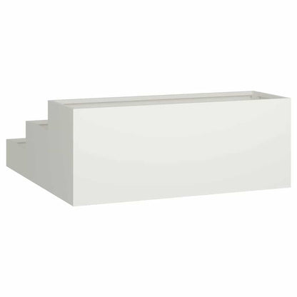 Utomhus Blomkruka Metall Vit 90 x 90 x 35 cm Kallvalsat stål