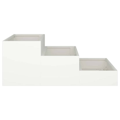 Utomhus Blomkruka Metall Vit 90 x 90 x 35 cm Kallvalsat stål