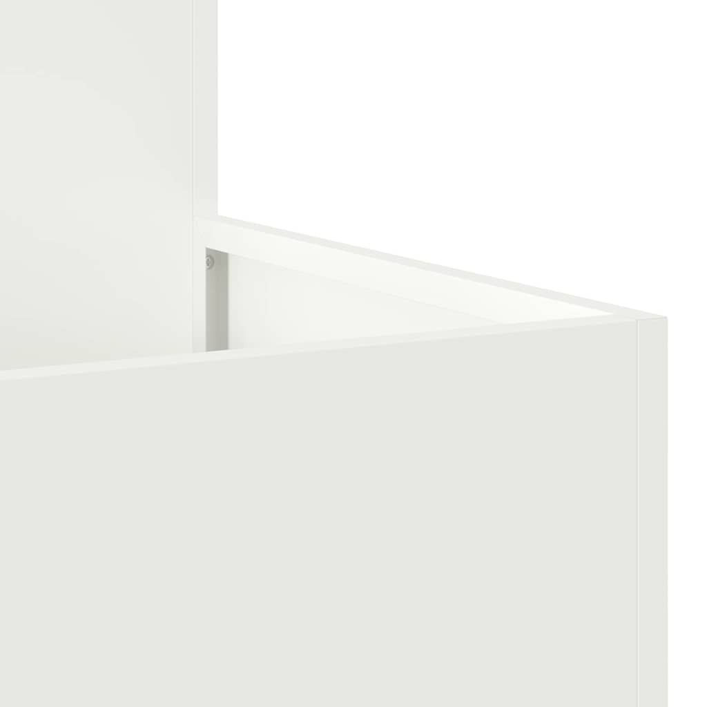 Utomhus Blomkruka Metall Vit 80 x 80 x 48 cm Stål