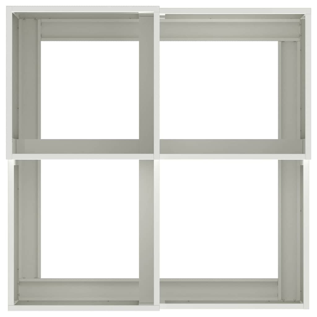 Utomhus Blomkruka Metall Vit 80 x 80 x 48 cm Stål