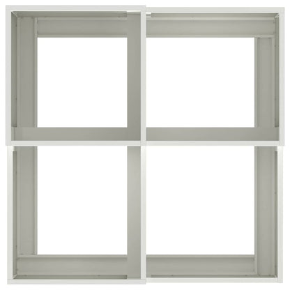 Utomhus Blomkruka Metall Vit 80 x 80 x 48 cm Stål