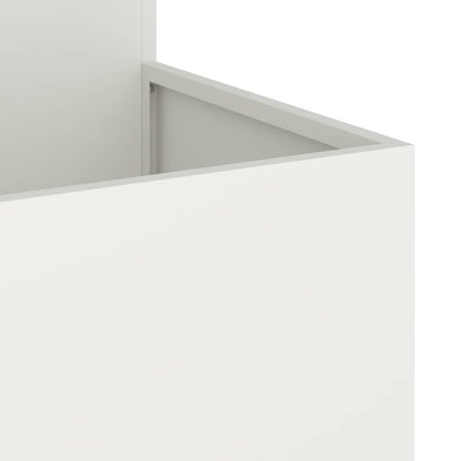 Utomhus Blomkruka Metall Vit 80 x 80 x 60 cm Stål